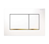 Geberit Sigma20 botón de descarga para WC blanco-oro 115.883.KK.1