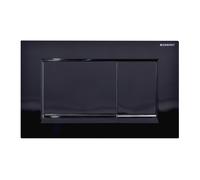Geberit Sigma20 botón de descarga para WC cromo brillante-negro 115.883.KM.1