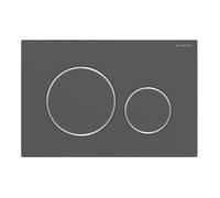 Geberit Sigma20 placas de accionamiento para doble descarga, 115.882.14.1, Color: lacado negro mate, recubierto de fácil limpieza / cromado de alto brillo