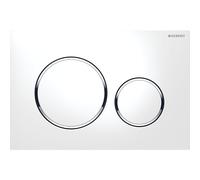 Geberit Sigma20 placas de accionamiento para doble descarga, 115.882.KJ.1, Color: blanco / cromado brillante