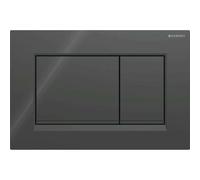 Geberit Sigma20 placas de accionamiento, para doble descarga, rectangular, 115883DW1, Color: negro / negro mate - CM