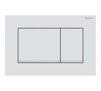 Placa de accionamiento Geberit Sigma30, para sistema de 2 cisternas, Color: lacado blanco mate, recubierto de fÃ¡cil limpieza / cromado de alto brillo - 115.883.JT.1