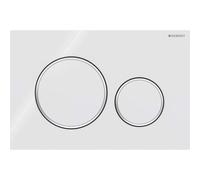 Geberit Sigma20 placas de accionamiento para doble descarga, redondas, 115.882.KJ.1, Color: blanco / cromado brillante