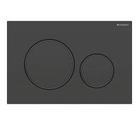 Geberit Sigma20 placas de accionamiento para doble descarga, redondas, 115882161, Color: lacado negro mate, recubrimiento fácil de limpiar / negro - CM