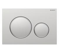 Geberit 115882JQ1 Sigma 20 - Pulsador para 2 cantidades de cisterna (placa + botones, cromado mate, tiras cromadas)