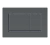 Geberit Sigma30 placas de accionamiento, para doble descarga, 115883161, Color: lacado negro mate, recubrimiento fácil de limpiar / negro - CM