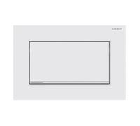 Geberit Sigma30 placas de accionamiento, para fregaderos empotrables, atornillables, 115.893.JT.1, Color: lacado blanco mate, recubierto de fácil limpieza / cromado de alto brillo