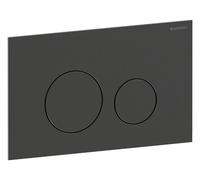 Geberit Sigma40 placa de accionamiento, para doble descarga, redonda, acero inoxidable, 115.628.QD.1, Color: Negro cromo cepillado