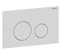 Geberit Sigma40 placa de accionamiento, para doble descarga, redonda, acero inoxidable, 115628JT1, Color: Blanco mate - CM