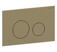 Geberit Sigma40 placa de accionamiento, para doble descarga, redonda, acero inoxidable, 115628QF1, Color: latón cepillado - CM