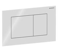 Geberit Sigma40 placas de accionamiento, para doble descarga, cuadrada, cristal, 115.629.SI.1, Color: blanco