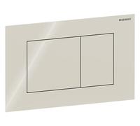 Geberit Sigma40 placas de accionamiento, para doble descarga, cuadrada, cristal, 115629JL1, Color: Gris arena - CM