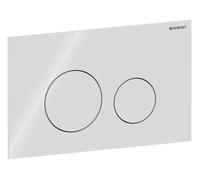 Geberit Sigma40 placas de accionamiento, para doble descarga, redondo, vidrio, 115.628.SI.1, Color: blanco
