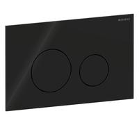 Geberit Sigma40 placas de accionamiento, para doble descarga, redondo, vidrio, 115.628.SJ.1, Color: Negro