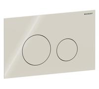 Geberit Sigma40 placas de accionamiento, para doble descarga, redondo, vidrio, 115628JL1, Color: Gris arena - CM