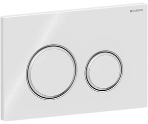 Geberit Sigma50 botón de descarga para WC cromo brillante-blanco 115.884.SI.1