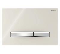 Geberit Sigma50 placa de accionamiento para doble descarga, color metal cromado, angular, 115788JL2, Color: Gris arena - CM