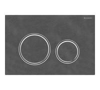Geberit Sigma50 placa de accionamiento, para doble descarga, color metal cromado, redonda, 115884JM1, Color: cromado / pizarra mustang - CM