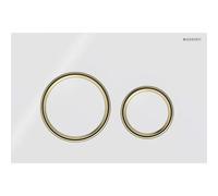 Placa de accionamiento Geberit Sigma21, para doble descarga, color metÃ¡lico latÃ³n, Color: LatÃ³n / blanco - 115.652.SI.1