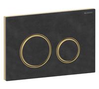 Geberit Sigma50 placa de accionamiento, para doble descarga, color metal latón, redonda, 115.652.JM.1, Color: Latón / Pizarra Mustang