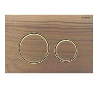 Placa de accionamiento Geberit Sigma21, para doble descarga, color metÃ¡lico latÃ³n, Color: LatÃ³n / nogal americano - 115.652.JX.1