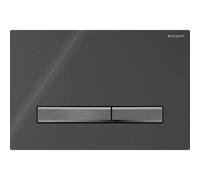 Placa de accionamiento Geberit Sigma50, para doble descarga, color metÃ¡lico negro cromado, Color: negro cromo / negro - 115.671.DW.2