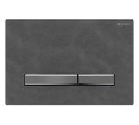 Placa de accionamiento Geberit Sigma50, para doble descarga, color metÃ¡lico negro cromado, Color: cromo negro / pizarra mustang - 115.671.JM.2