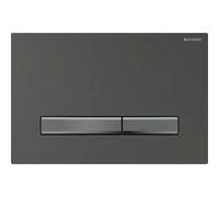 Geberit Sigma50 placa de accionamiento, para doble descarga, color metal negro cromo, 115.671.QD.2, Color: cromo negro / cromo negro cepillado, revestimiento fácil de limpiar