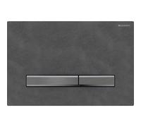 Placa de accionamiento Geberit Sigma50, para doble descarga, color metÃ¡lico negro cromado, Color: cromo negro / pizarra mustang - 115.671.JM.2