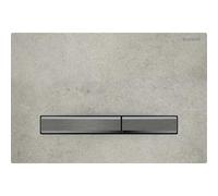 Placa de accionamiento Geberit Sigma50, para doble descarga, color metÃ¡lico negro cromado, Color: cromo negro / aspecto de hormigÃ³n - 115.671.JV.2