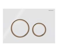 Placa de accionamiento Geberit Sigma21 para 2 cisternas, color metÃ¡lico oro rojo, 115.650., Color: oro rosa / blanco - 115.650.SI.1