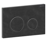 Geberit Sigma50 placas de accionamiento, para cisterna doble, color metal negro cromo, redonda, 115651JM1, Color: cromo negro / pizarra mustang - CM