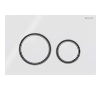 Placa de accionamiento Geberit Sigma21, para doble descarga, color metÃ¡lico negro cromado, Color: negro cromo / blanco - 115.651.SI.1