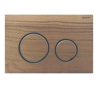 Geberit Sigma50 placas de accionamiento, para cisterna doble, color metal negro cromo, redonda, 115651JX1, Color: cromo negro / nogal americano - CM