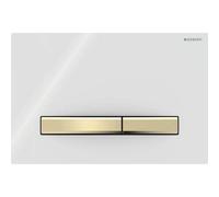 Placa de accionamiento Geberit Sigma50, para 2 cisternas, color metÃ¡lico latÃ³n, 115.671., Color: LatÃ³n / blanco - 115.672.11.2