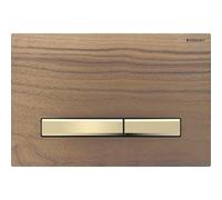 Placa de accionamiento Geberit Sigma50, para 2 cisternas, color metÃ¡lico latÃ³n, 115.671., Color: LatÃ³n / nogal americano - 115.672.JX.2