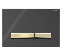 Placa de accionamiento Geberit Sigma50, para 2 cisternas, color metÃ¡lico latÃ³n, 115.671., Color: LatÃ³n / negro - 115.672.DW.2