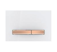 Placa de accionamiento Geberit Sigma50 para doble descarga, color metÃ¡lico rojo oro, Color: oro rosa / blanco - 115.670.11.2