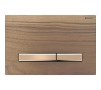 Placa de accionamiento Geberit Sigma50 para doble descarga, color metÃ¡lico rojo oro, Color: oro rojo / nogal americano - 115.670.JX.2