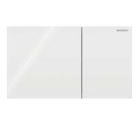 Geberit Sigma70 placas de accionamiento para doble descarga, angular, 115.622.SI.1, Color: blanco / cristal