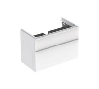 Geberit Smyle Mueble de lavabo cuadrado, 500354, 884x617x470mm, con 2 cajones, 500.354.00.1, Color: Laca blanca de alto brillo
