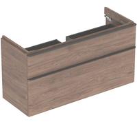 Geberit Smyle Mueble de lavabo cuadrado, 1184x617x470mm, con 2 cajones, 500355JR1, Color: Estructura de madera de nogal / melamina - CM