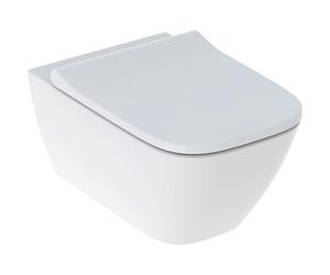 Geberit Smyle Square conjunto taza de inodoro + tapa suspendido sin reborde blanco 500.683.00.2