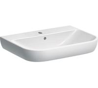 Lavabo Geberit Smyle 500230, 65x48cm, con agujero para grifo y rebosadero, 500.230.01.8, Color: Blanco, con KeraTect