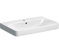 Geberit Smyle Lavabo cuadrado 500251, 90x48cm, con agujero para grifo y rebosadero, 500.251.01.1, Color: Blanco