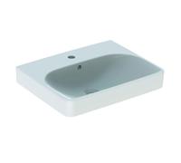 Geberit Smyle Square wastafel 55x44cm m/kraangat m/overloop wit (500.259.01.1)