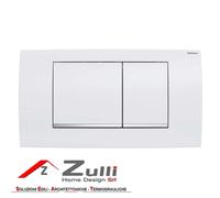 Geberit Twinline30, placa de control de doble botón, blanco/cromado/blanco