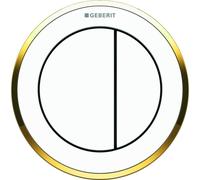 Geberit Typ 10 botón de descarga para WC blanco-oro 116.056.KK.1