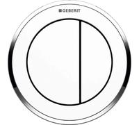 Geberit Typ 10 botón de descarga para WC cromo brillante-blanco 116.056.KJ.1