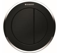 Geberit Typ 10 botón de descarga para WC cromo brillante-negro 116.056.KM.1